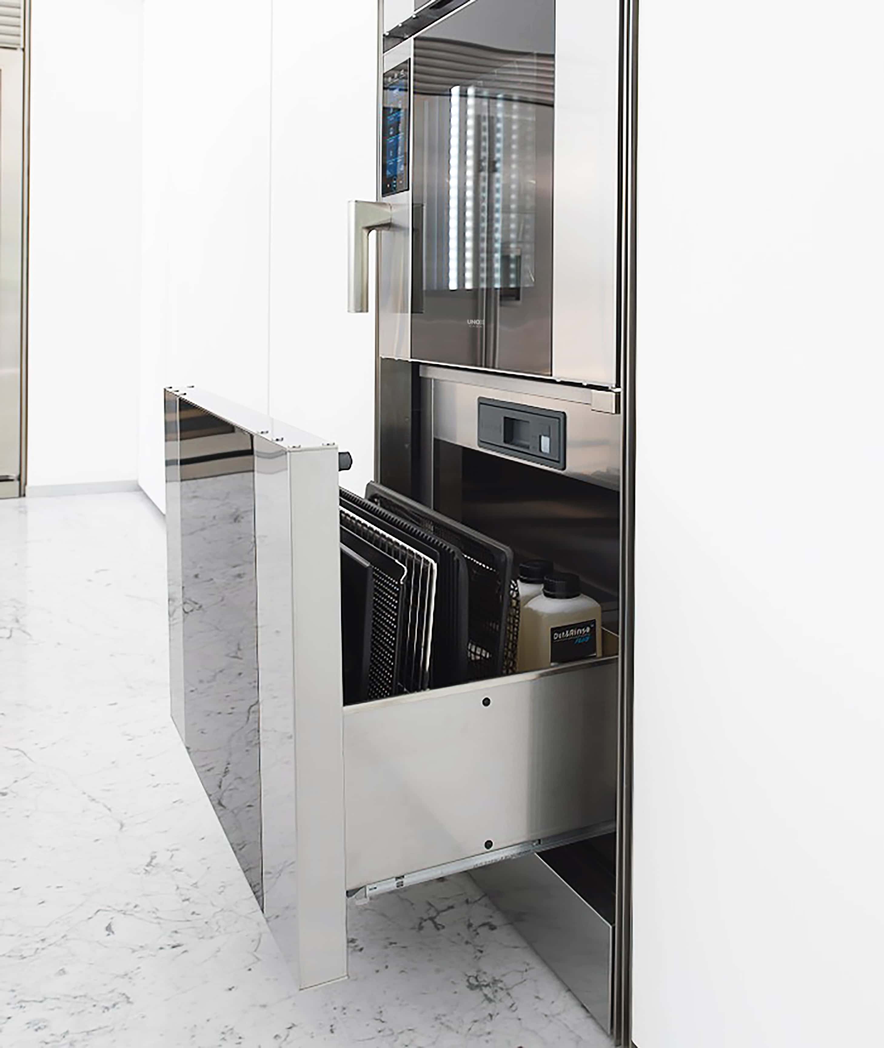 SuperOven Model 1 integrated accessory drawer