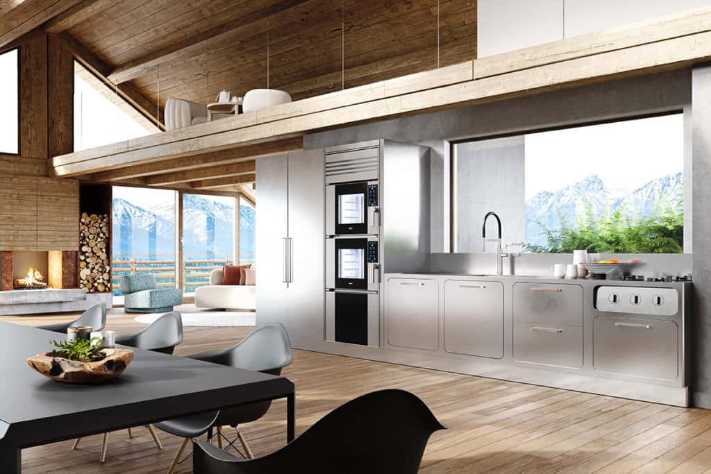 Elegante chalet de montaña en Sankt Moritz con el horno profesional para casa Unox Casa