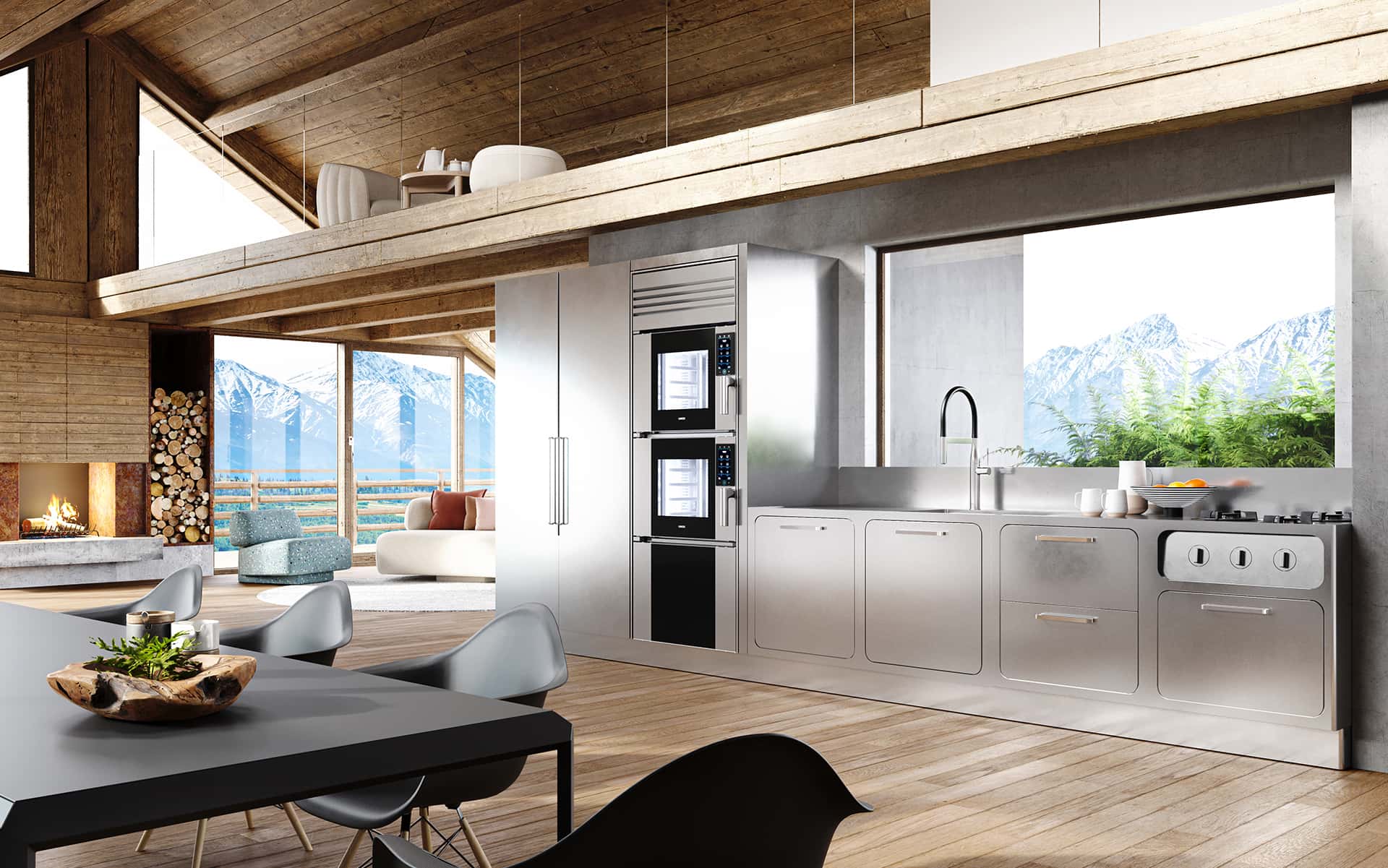 Elegante chalet di montagna a Sankt Moritz con il forno professionale per la casa di Unox Casa 