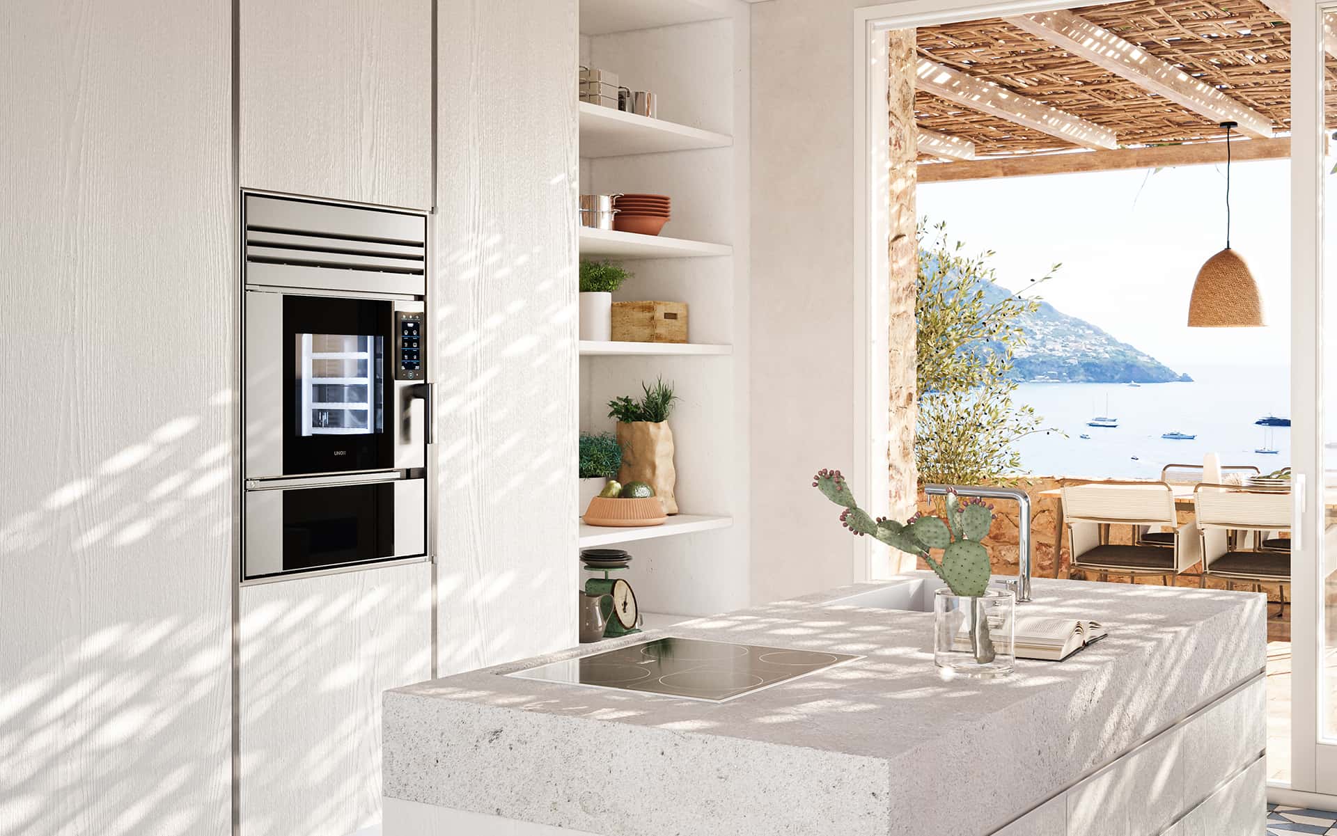 Villa a Taormina valorizzata dal forno di lusso Model 1S di Unox Casa