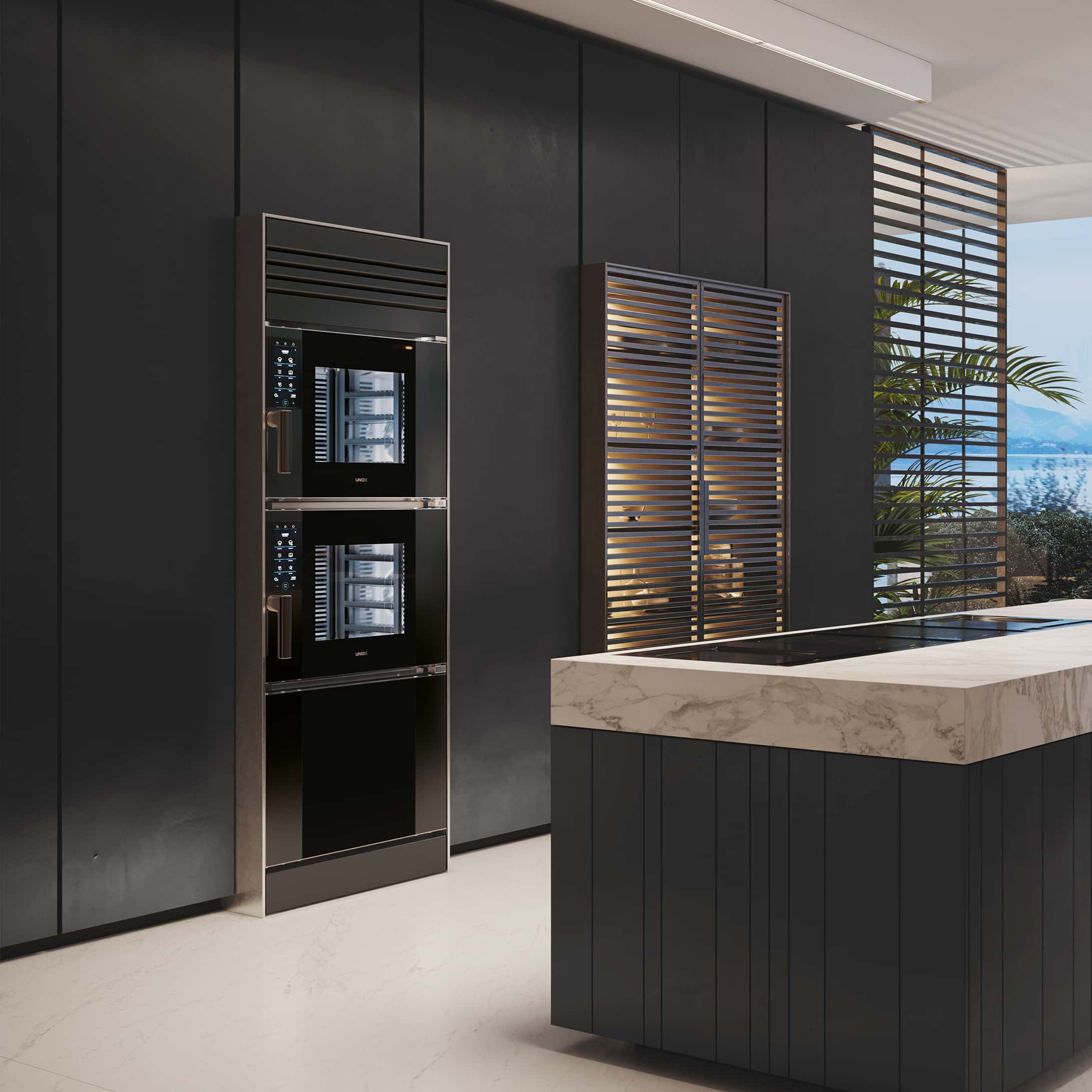 Unox Casa SuperOven Model 1 with a contemporary design that enhances upscale kitchen interiors.