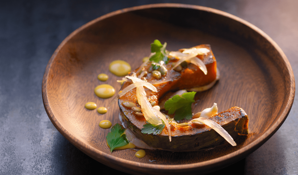 Light and healthy Salmon Fillet with fennels and mustard