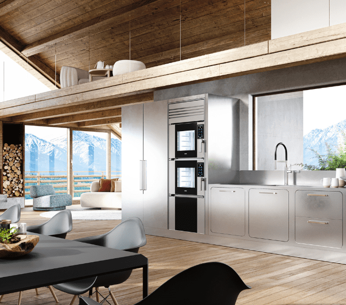 El Model 1 de Unox Casa en un chalet de montaña de diseño