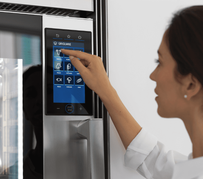 SuperOven digital touchscreen is a perfectly centralized control panel