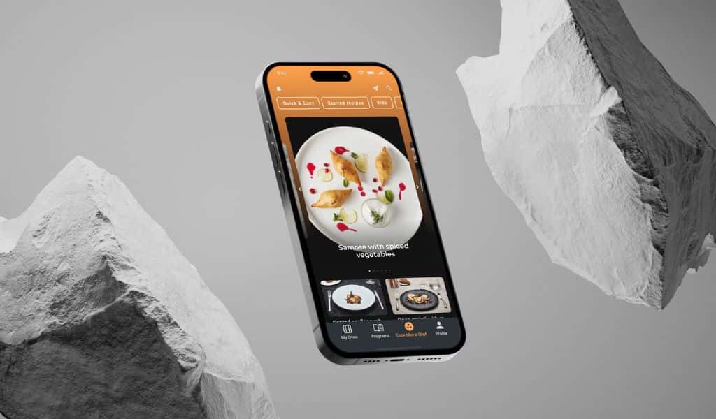 Unox Casa App's section Cook Like a Chef - an exclusive collection of recipes