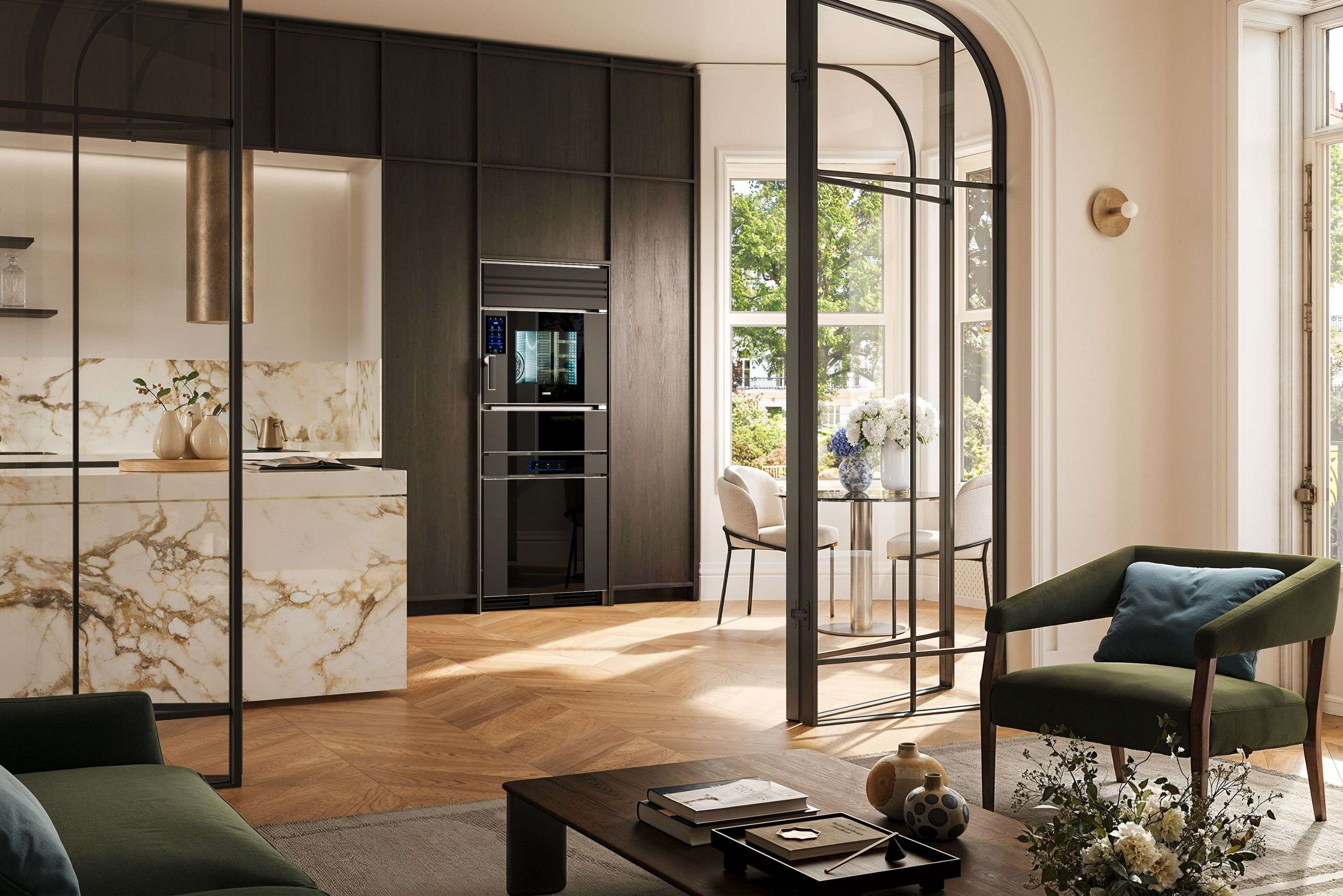 Unox Casa & Fhiaba multifunction column with Model 1S and blast chiller in a London Townhouse