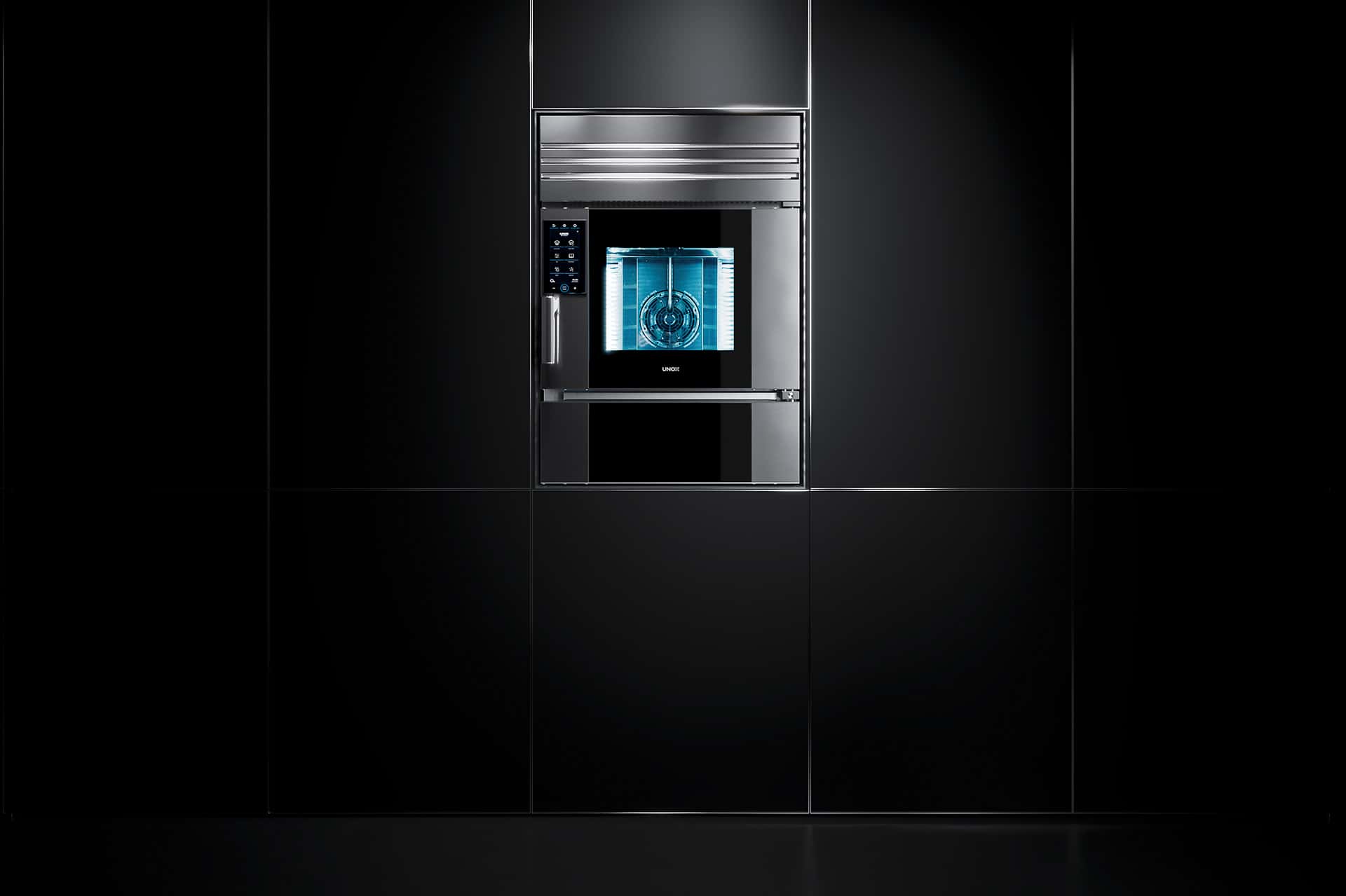 Unox Casa SuperOven Model 1S single-chamber luxury oven in stainless steel finish and the best space-saving smart appliance. 