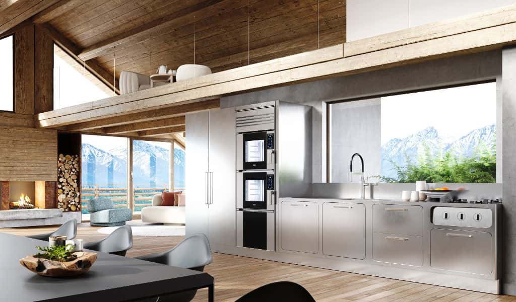 Unox Casa Model 1 con doble horno en un chalet de montaña
