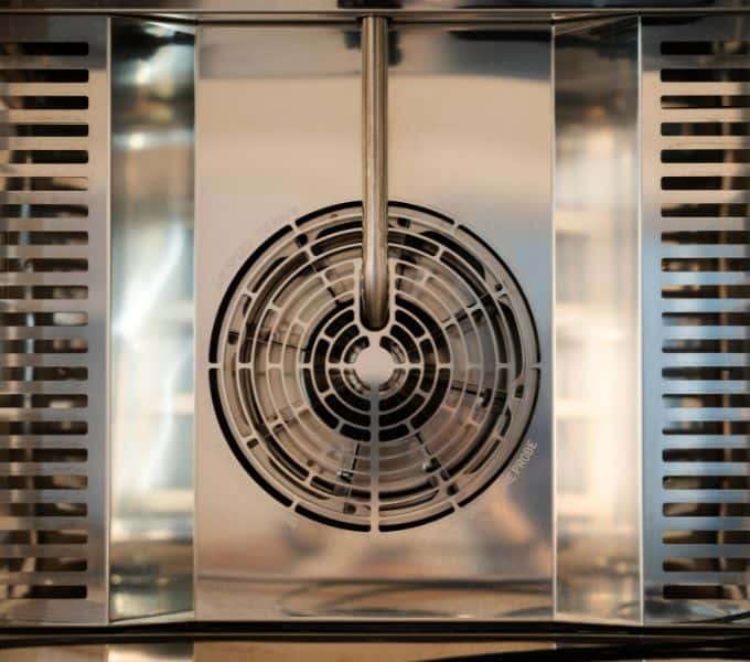 SuperOven's stainless steel cooking chamber