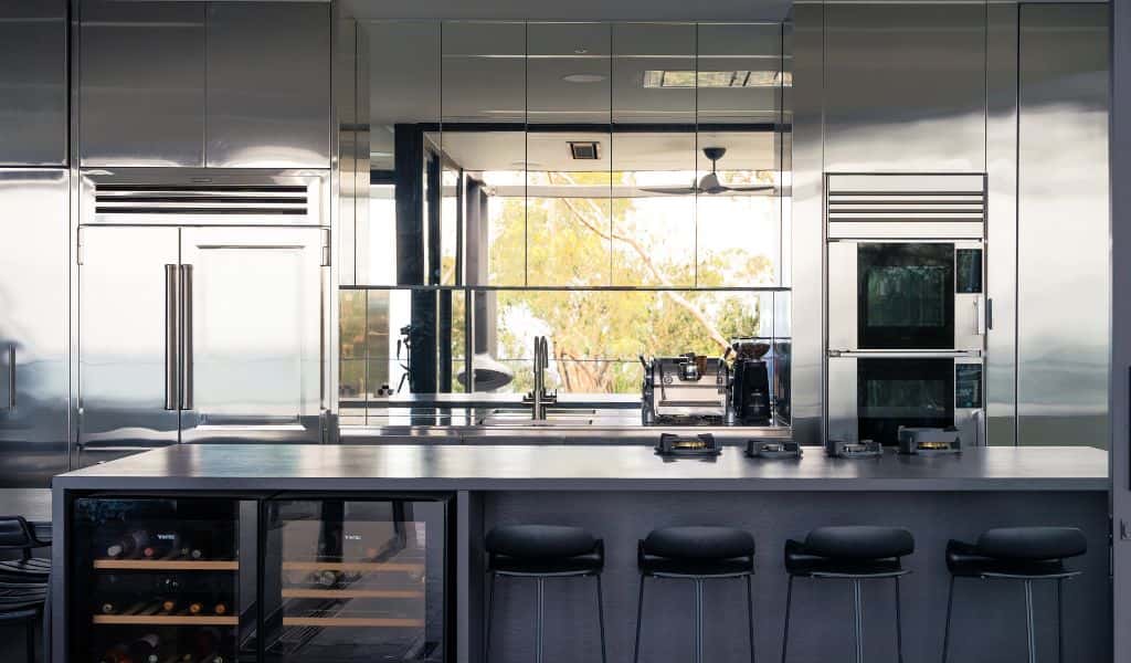 SuperOven Model 1 in Coolatai House's stainless steel kitchen