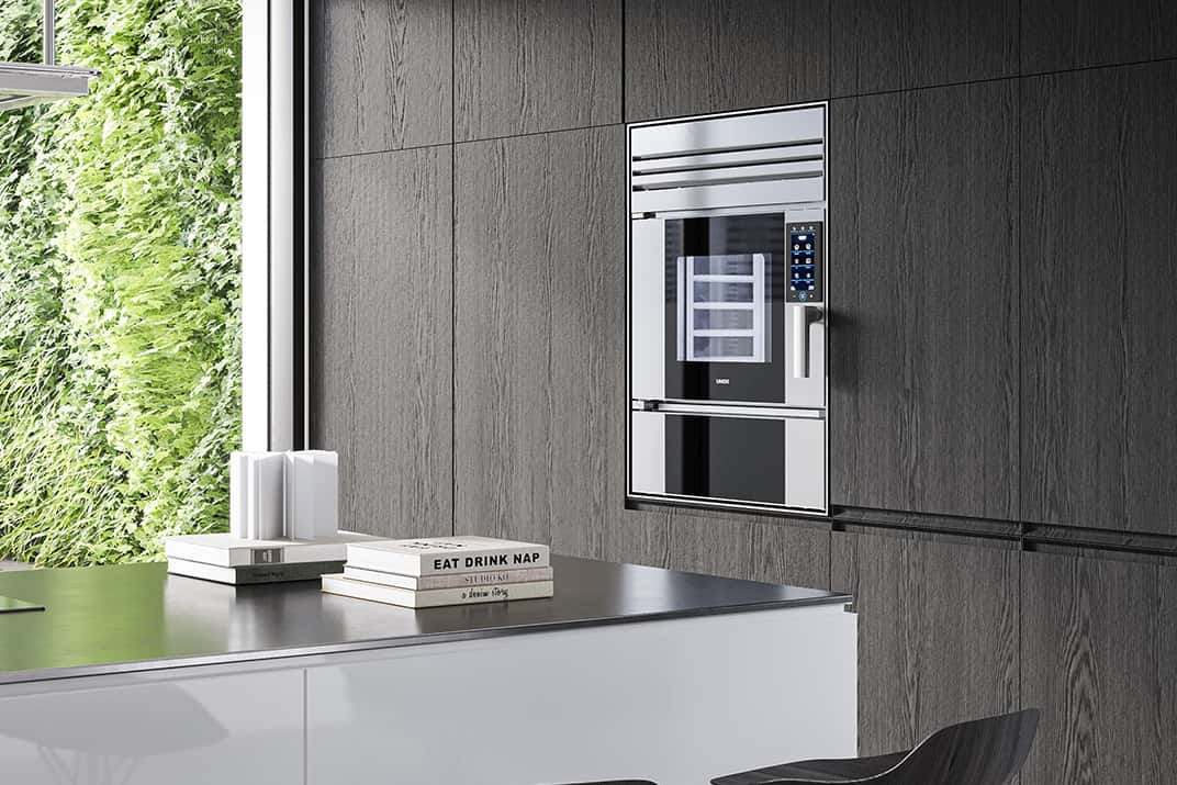 SuperOven Model 1S smart oven van Unox Casa in een luxe keuken in Milaan
